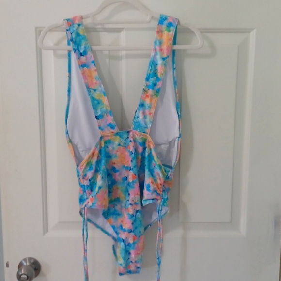 Sexy multi bright colors XL bathing suit - Picture 3 of 7